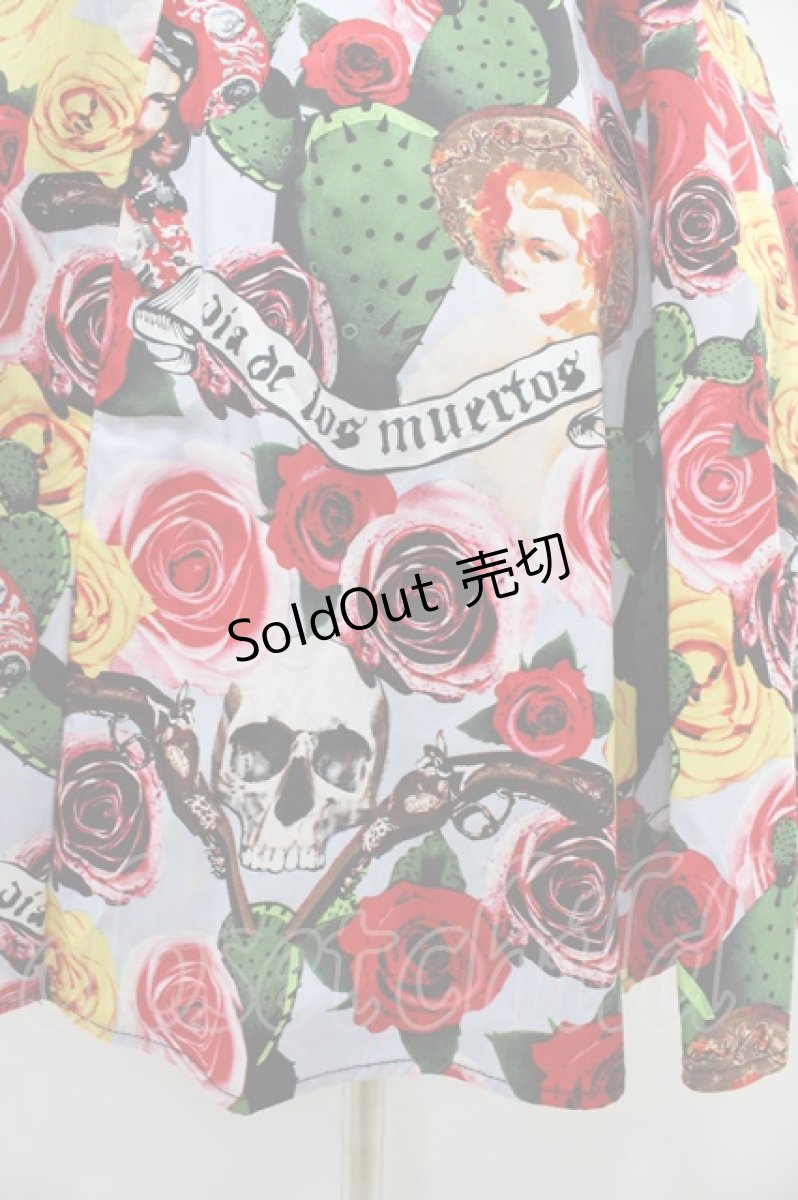 画像3: HELL BUNNY / Mexico 50’s Skirt M サックス H-26-02-02-1053-PU-SK-KB-ZH (3)
