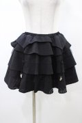 DimMoire / ガーター風フリルスカート  ブラック H-26-02-02-1055-0-SK-KB-ZH