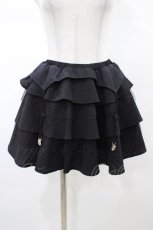 画像1: DimMoire / ガーター風フリルスカート  ブラック H-26-02-02-1055-0-SK-KB-ZH (1)