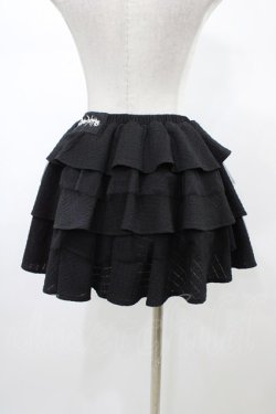 画像2: DimMoire / ガーター風フリルスカート  ブラック H-26-02-02-1055-0-SK-KB-ZH