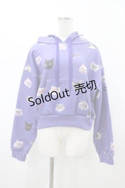 画像1: LAND by MILKBOY / CAT BUNCH HOODIES  パープル H-26-02-02-1059-MB-TO-KB-ZH