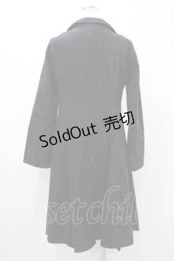 画像2: h.naoto Blood / プリント切替コート  ブラック H-26-02-02-1063-HN-CO-KB-ZH