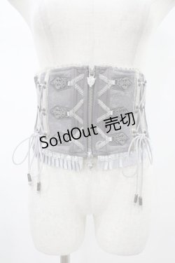 画像1: OZZ ANGELO / プリーツフリルショートコルセット  グレー H-26-02-02-1013-OO-ZA-KB-ZH