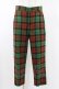 画像1: Jane Marple / ウールタータンパンツ M グリーン×ブラウン H-26-02-02-1016-JM-PA-AK-ZH (1)