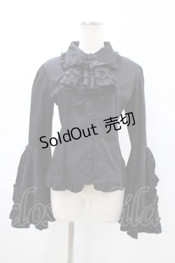 画像1: ATELIER PIERROT / -Blooming Rose- 姫袖ブラウス  ブラック H-26-02-02-1020-EL-BL-KB-ZH