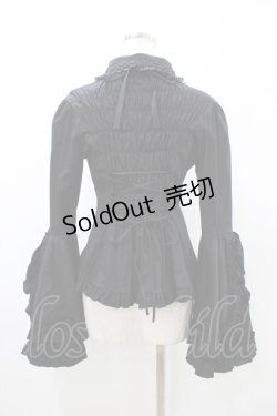 画像2: ATELIER PIERROT / -Blooming Rose- 姫袖ブラウス  ブラック H-26-02-02-1020-EL-BL-KB-ZH