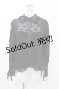 h.naoto Blood / ヨークレースダメージブラウス  ブラック H-26-02-02-1021-HN-BL-KB-ZH