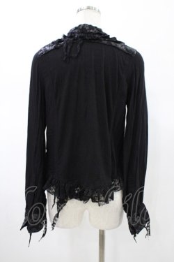 画像2: h.naoto Blood / ヨークレースダメージブラウス  ブラック H-26-02-02-1021-HN-BL-KB-ZH