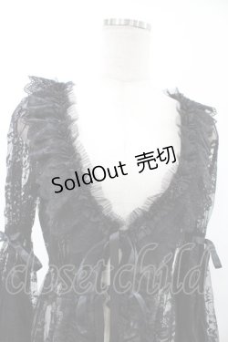 画像4: Triple fortune / レースオーバードレス  ブラック H-26-02-02-1022-EL-OP-KB-ZH