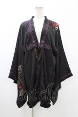 Ozz oneste / 着物風羽織  黒 H-26-02-02-1023-OO-JA-KB-ZH