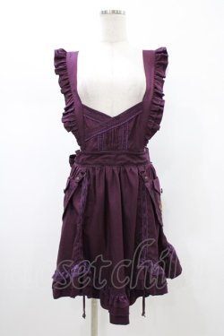 画像1: Ozz oneste / 椿刺繍タブリエ  パープル H-26-02-02-1024-OO-OP-KB-ZH