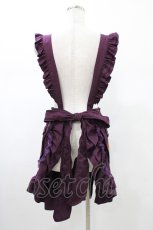 画像2: Ozz oneste / 椿刺繍タブリエ  パープル H-26-02-02-1024-OO-OP-KB-ZH (2)