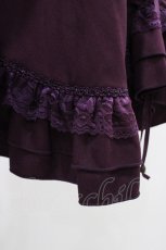 画像4: Ozz oneste / 椿刺繍タブリエ  パープル H-26-02-02-1024-OO-OP-KB-ZH (4)