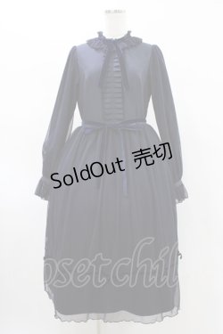 画像1: Melody BasKet / ご令嬢のチュールワンピース M ネイビー H-26-02-02-1027-LO-OP-KB-ZH