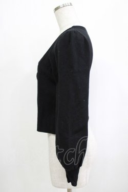 画像2: Fi.n.t / ローズ彫刻釦ディープカラーニットカーディガン Free BLACK H-26-02-02-056-CA-TO-NS-ZH