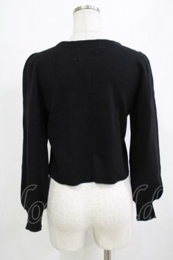 画像3: Fi.n.t / ローズ彫刻釦ディープカラーニットカーディガン Free BLACK H-26-02-02-056-CA-TO-NS-ZH