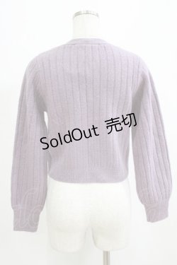 画像3: an another angelus / クレマチスプリント釦リブニットカーディガン Free LAVENDER H-26-02-02-057-CA-TO-NS-ZH