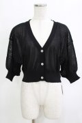 F&A / レーシーカット釦ドルマンニットカーディガン Free BLACK H-26-02-02-061-LO-TO-NS-ZH