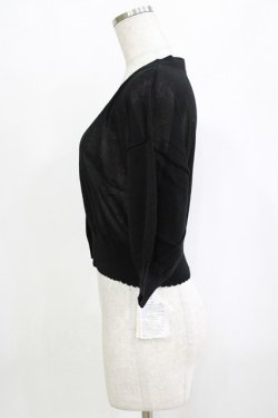 画像2: F&A / レーシーカット釦ドルマンニットカーディガン Free BLACK H-26-02-02-061-LO-TO-NS-ZH