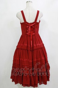 画像3: Dawn & Morning Dew（海外ロリータブランド） / フリルジャンパースカート L レッド H-26-02-02-005-PU-OP-NS-ZH