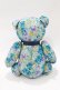 画像2: F i.n.t / オリジナルテディベア  ブルー/花柄 H-26-02-02-070-CA-ZA-NS-ZH (2)
