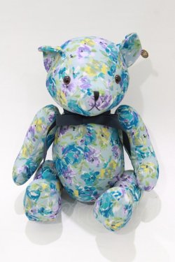 画像1: F i.n.t / オリジナルテディベア  ブルー/花柄 H-26-02-02-073-CA-ZA-NS-ZH