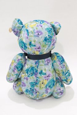 画像2: F i.n.t / オリジナルテディベア  ブルー/花柄 H-26-02-02-073-CA-ZA-NS-ZH
