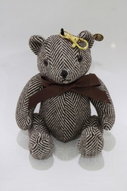 画像1: F i.n.t / オリジナルテディベアキーホルダー  ブラウン/ヘリンボーン H-26-02-02-075-CA-ZA-NS-ZH