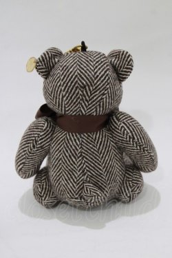 画像2: F i.n.t / オリジナルテディベアキーホルダー  ブラウン/ヘリンボーン H-26-02-02-075-CA-ZA-NS-ZH