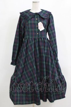 画像1: m petit by misako / TT*AOKチェックOP L グリーン H-26-02-02-009-LO-OP-NS-ZH