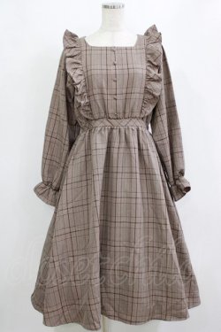 画像1: m petit by misako / チェックワンピース M ブラウン H-26-02-02-010-LO-OP-NS-ZH
