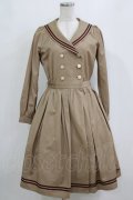 axes femme POETIQUE / セーラーガウンワンピース M ベージュ H-26-02-02-013-AX-TO-NS-ZH