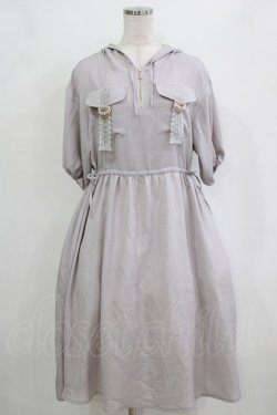 画像1: Fi.n.t / レース使いワークポケットドロストワンピース Free LAVENDERGY H-26-02-02-014-CA-OP-NS-ZH