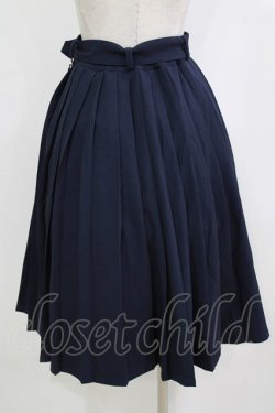 画像3: Fi.n.t / 太ベルト付きプリーツスカート Free NAVY H-26-02-02-015-CA-SK-NS-ZH