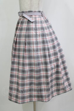 画像2: Fi.n.t / ベルト付きサマーチェックタックスカート Free LAV×WH H-26-02-02-017-CA-SK-NS-ZH