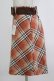 画像2: Fi.n.t / ベルト使いチェックミニスカート Free ORANGE H-26-02-02-022-CA-SK-NS-ZH (2)