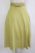 an another angelus / ローズ金具ベルト付きフレアースカート Free YELLOW H-26-02-03-027-CA-SK-NS-ZH