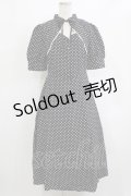 an another angelus / フロント開きドット柄フレアーワンピース Free BLACK×WH H-26-02-03-028-CA-OP-NS-ZH