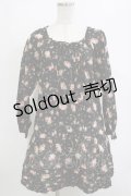 PINK HOUSE / 花柄ブラウスワンピース Free ブラック H-26-02-03-031-LO-BL-NS-ZH