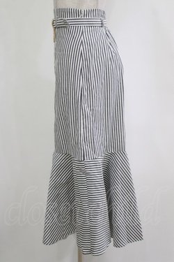 画像2: an another angelus / ゴールドバックルベルト付きマーメイドスカート Free BLACK×WH H-26-02-03-035-CA-SK-NS-ZH