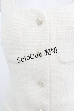 画像4: an another angelus / ゴールド釦ツイードジャンパースカート Free DREAM H-26-02-03-036-CA-OP-NS-ZH