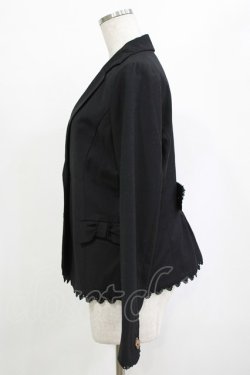 画像2: axes femme / リボンポケットジャケット L ブラック H-26-02-03-038-AX-JA-NS-ZH