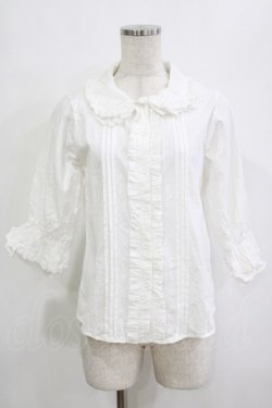 画像1: Mary Lolita（海外ロリータブランド） / ピンタックブラウス 表記なし オフ H-26-02-03-042-PU-BL-NS-ZH