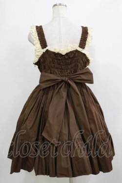 画像3: MAM MAXICIMAM / スウィートアンティーク ティーパーティージャンパースカート Lovelyサイズ(大きいサイズ) ブラウン H-26-02-03-004-0-OP-NS-ZH