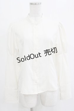 画像1: Kurumi Collaboration / KRデシンジゴスリブラウス M 生成り H-26-02-03-047-GO-BL-NS-ZH