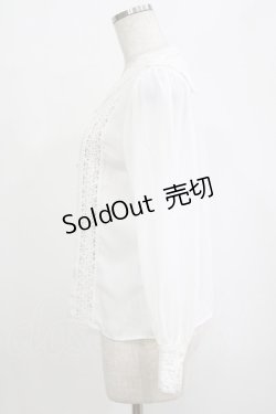 画像2: an another angelus / レースストライプセーラーカラーブラウス Free OFF WHITE H-26-02-03-048-CA-BL-NS-ZH