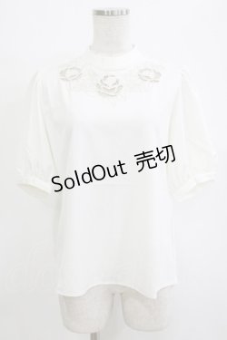画像1: an another angelus / ヨークカットワーク刺繍ブラウス Free OFFWHITE H-26-02-03-050-CA-BL-NS-ZH