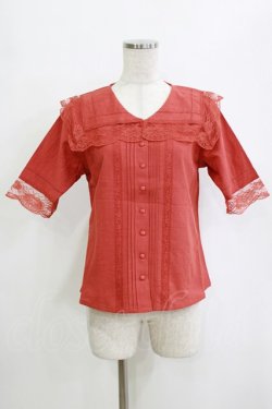 画像1: an another angelus / レース使いスクエアカラーブラウス Free RENGA H-26-02-03-054-CA-BL-NS-ZH