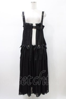 画像1: Candy Stripper / FULL OF RIBBON HARNESS TULLE SKIRT  ブラック H-26-02-03-1032-PU-OP-KB-ZH