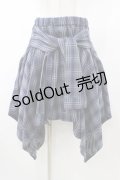 Candy Stripper / CHECK SHIRT WRAP SKIRT  ネイビー H-26-02-03-1038-PU-SK-KB-ZH